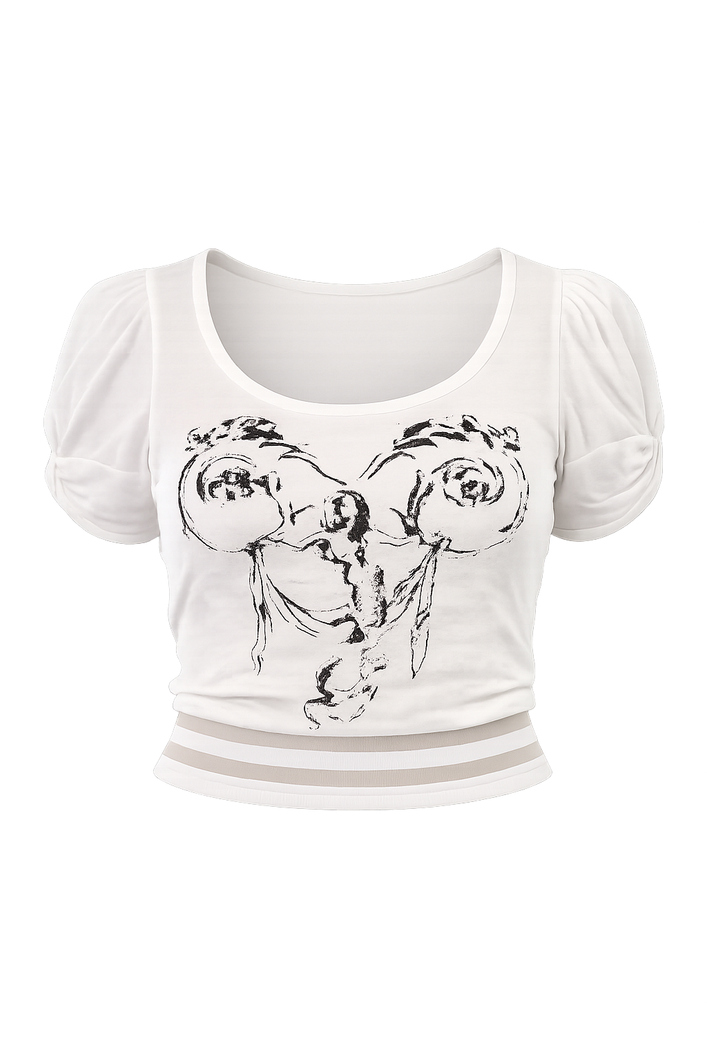 White/Black Mermaid Tee