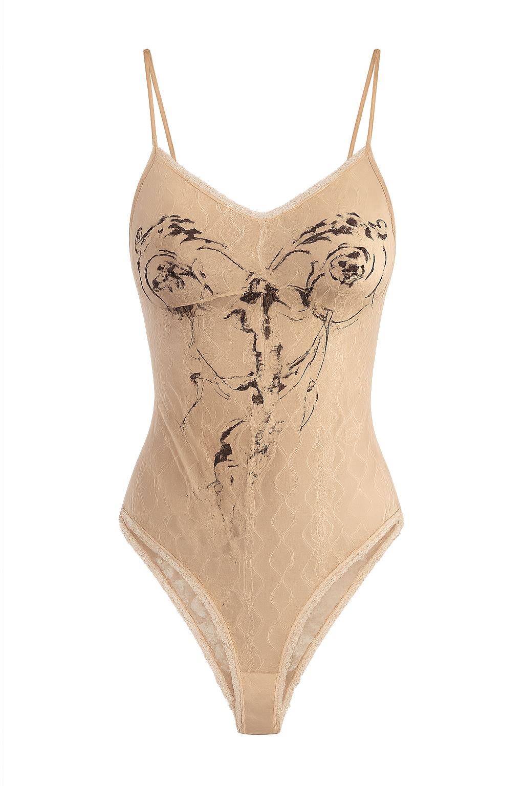 Nude Bodysuit with Mermaid Logo