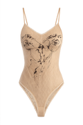 Nude Bodysuit with Mermaid Logo